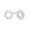Thumbnail Image 1 of 1/4 CT. T.W. Diamond Circle Stud Earrings in 10K White Gold