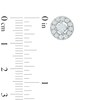 Thumbnail Image 2 of 3/4 CT. T.W. Diamond Frame Stud Earrings in 10K White Gold