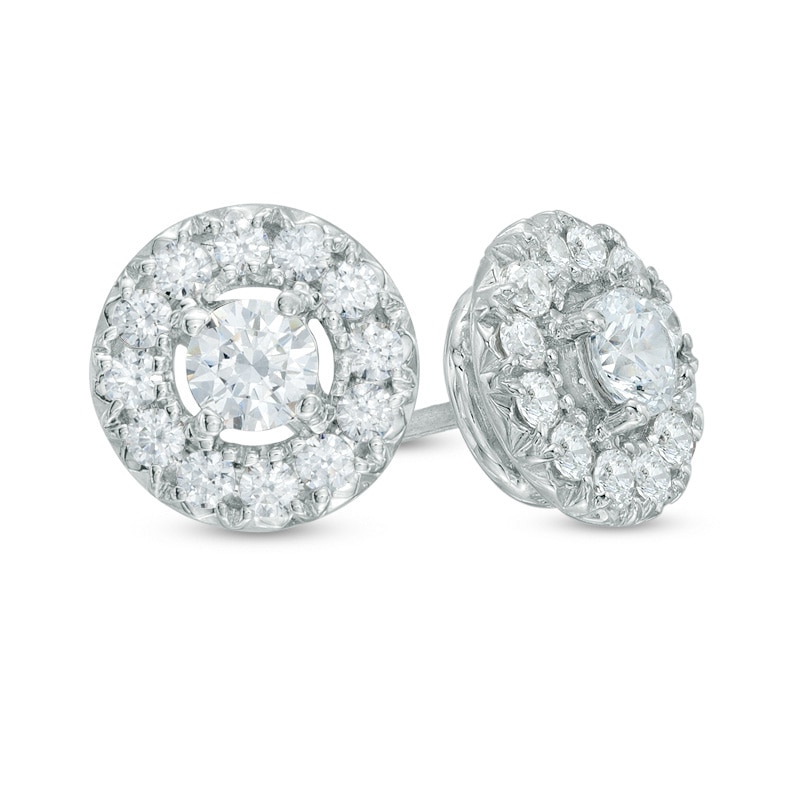 Main Image 1 of 1 CT. T.W. Diamond Open Frame Stud Earrings in 10K White Gold