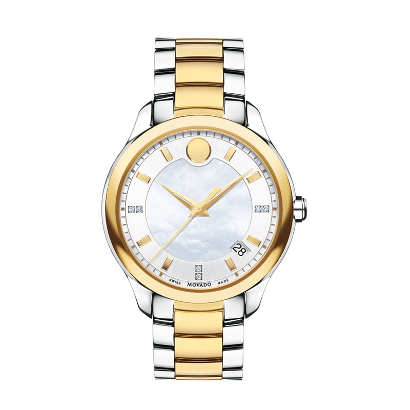 Main Image 1 of Ladies' Movado Bellina Two-Tone Watch with Mother-of-Pearl Dial (Model: 606979)