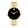 Thumbnail Image 1 of Men's Movado Museum® Classic Gold-Tone PVD Watch with Black Dial (Model: 0607203)