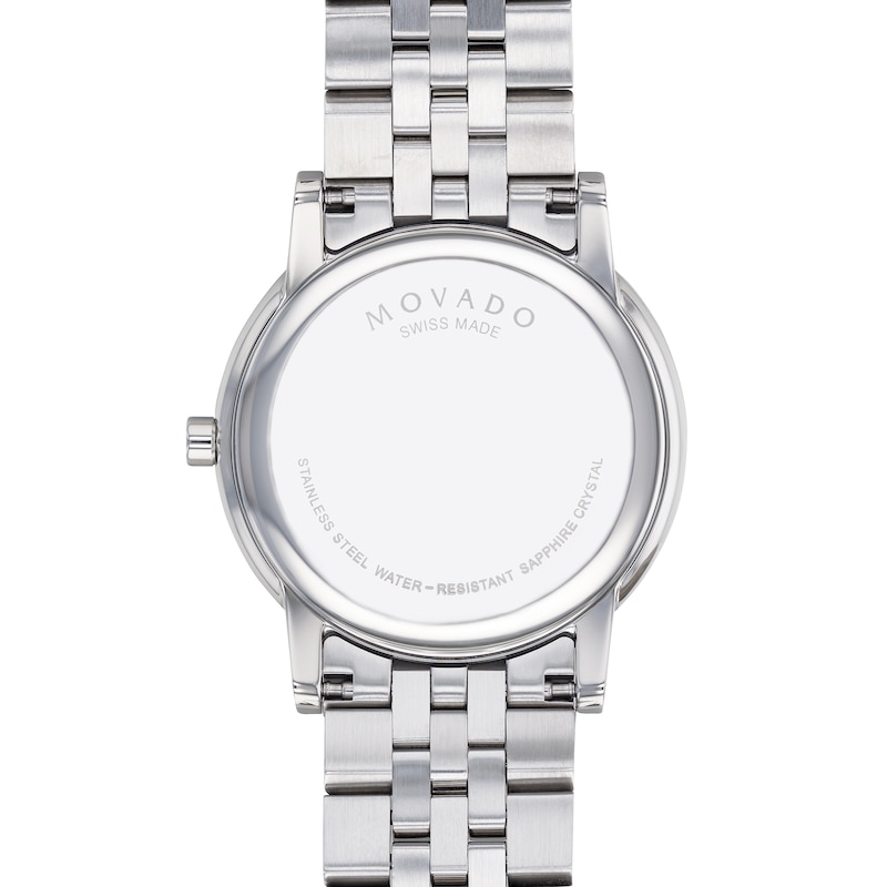 Men's Movado Museum® Classic 1/20 CT. T.W. Diamond Watch with Black Dial (Model: 0607201)