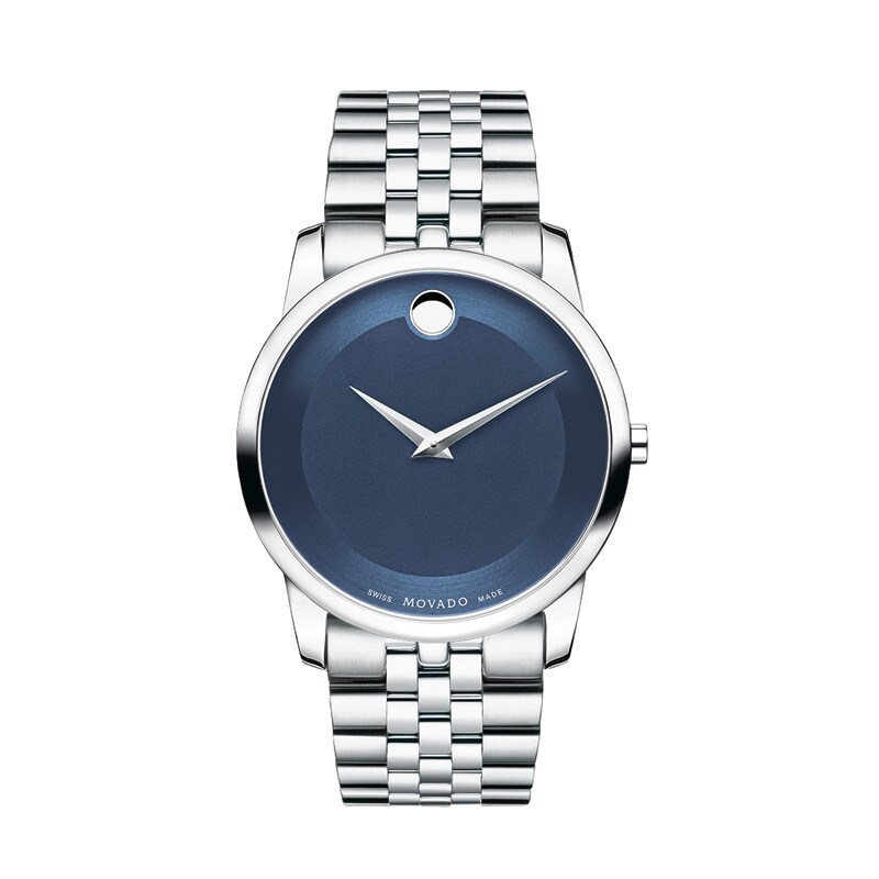 Main Image 1 of Men's Movado Museum® Watch with Dark Blue Dial (Model: 606982)