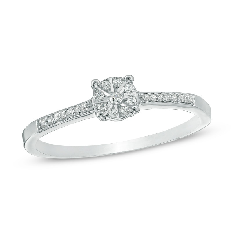 Diamond Accent Promise Ring in 10K White Gold