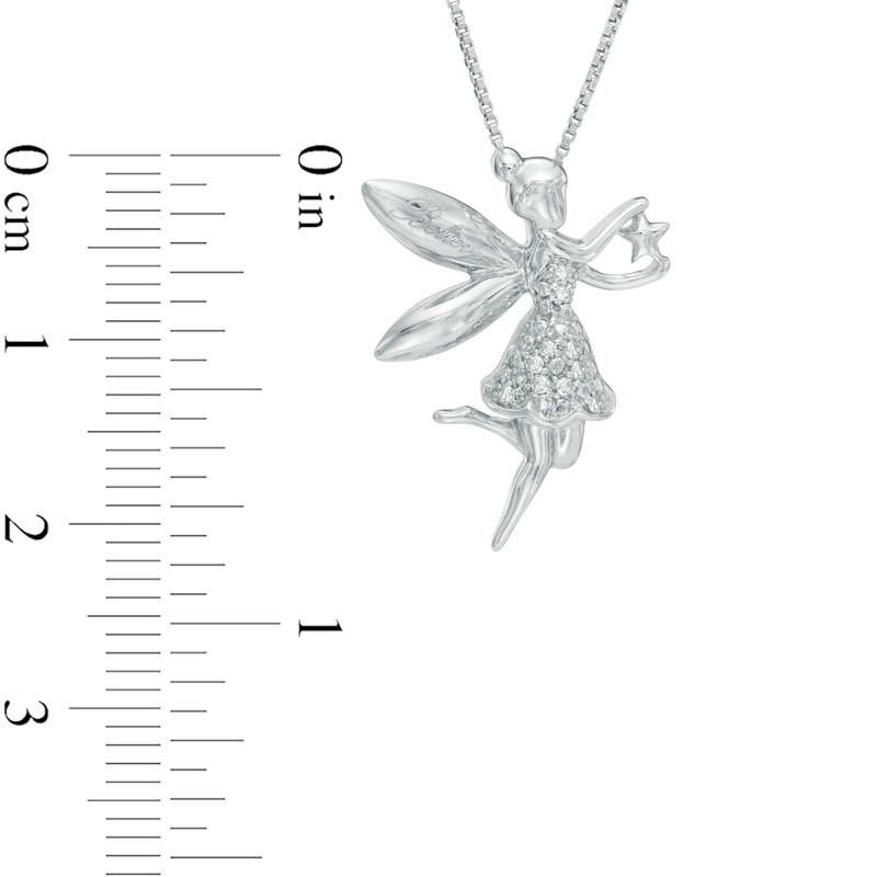 Main Image 2 of Diamond Accent Fairy with Star Pendant in Sterling Silver