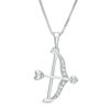 Thumbnail Image 0 of Diamond Accent Bow with Arrow Pendant in Sterling Silver