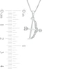 Thumbnail Image 1 of Diamond Accent Bow with Arrow Pendant in Sterling Silver