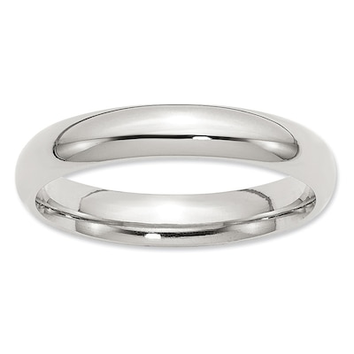 Men S 4 0mm Comfort Fit Wedding Band In Sterling Silver Wedding
