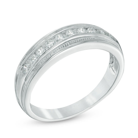 1/2 CT. T.w. Diamond Wedding Band in 10K White Gold