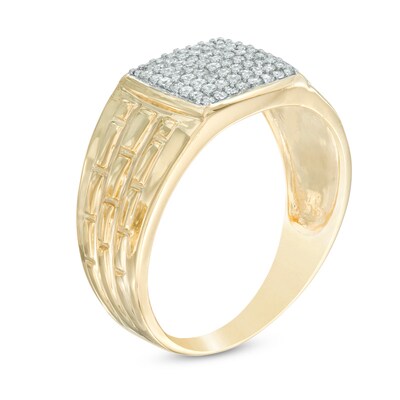 Men S 1 3 Ct T W Diamond Ring In 10k Gold Zales