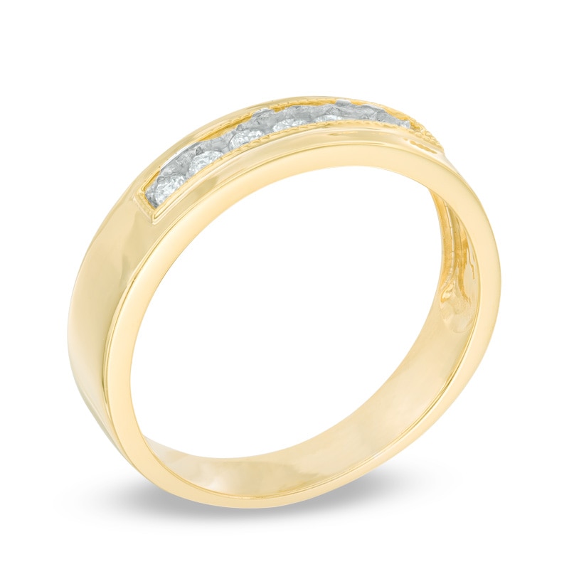 Main Image 2 of 1/4 CT. T.W. Diamond Wedding Band in 10K Gold