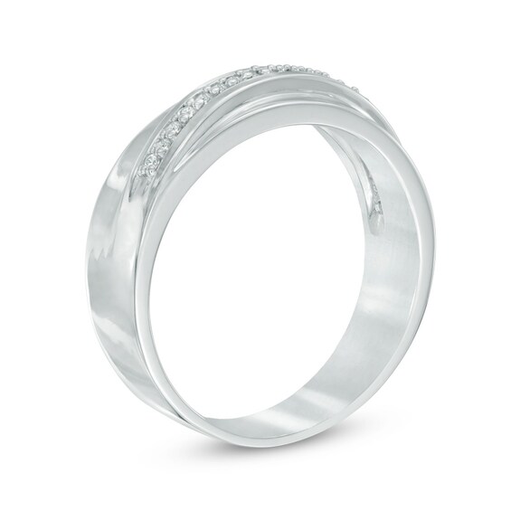 1/8 CT. T.w. Diamond Wedding Band in Sterling Silver