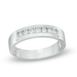 1/4 CT. T.W. Diamond Wedding Band in Sterling Silver