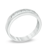 Thumbnail Image 1 of Men's 1/4 CT. T.W. Diamond Wedding Band in Sterling Silver