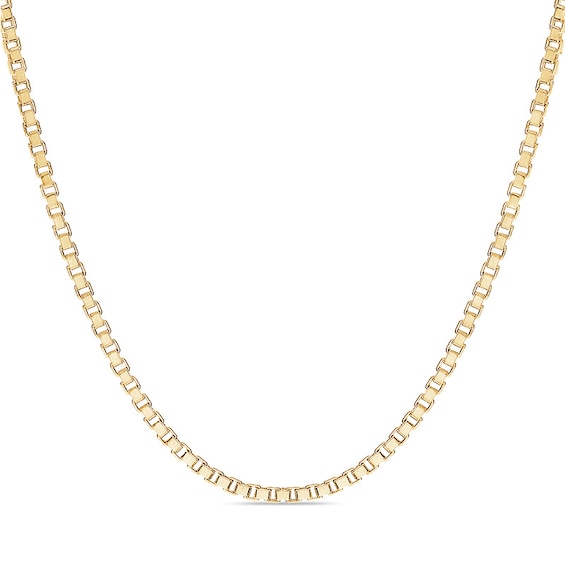 1.4mm Box Chain Necklace in 14K Gold - 20"