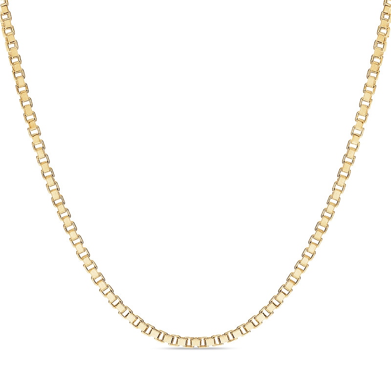 Main Image 1 of 1.4mm Box Chain Necklace in 14K Gold - 20"