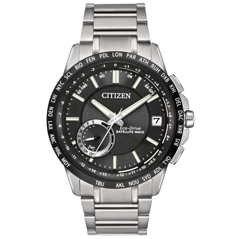 Main Image 2 of Men's Citizen Eco-Drive® Satellite Wave-World Time GPS Watch with Black Dial (Model: CC3005-85E)