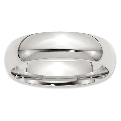 Sterling Silver Thick Wedding Band Ring 