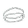 Thumbnail Image 1 of 1/4 CT. T.W. Diamond Chevron Solitaire Enhancer in 14K White Gold