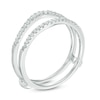 Thumbnail Image 2 of 1/4 CT. T.W. Diamond Chevron Solitaire Enhancer in 14K White Gold