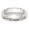 Thumbnail Image 0 of Ladies' 6.0mm Bevel Edge Comfort Fit Wedding Band in Sterling Silver