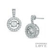 Thumbnail Image 1 of 1 CT. T.W. Diamond Circular Stud Earrings in 14K White Gold