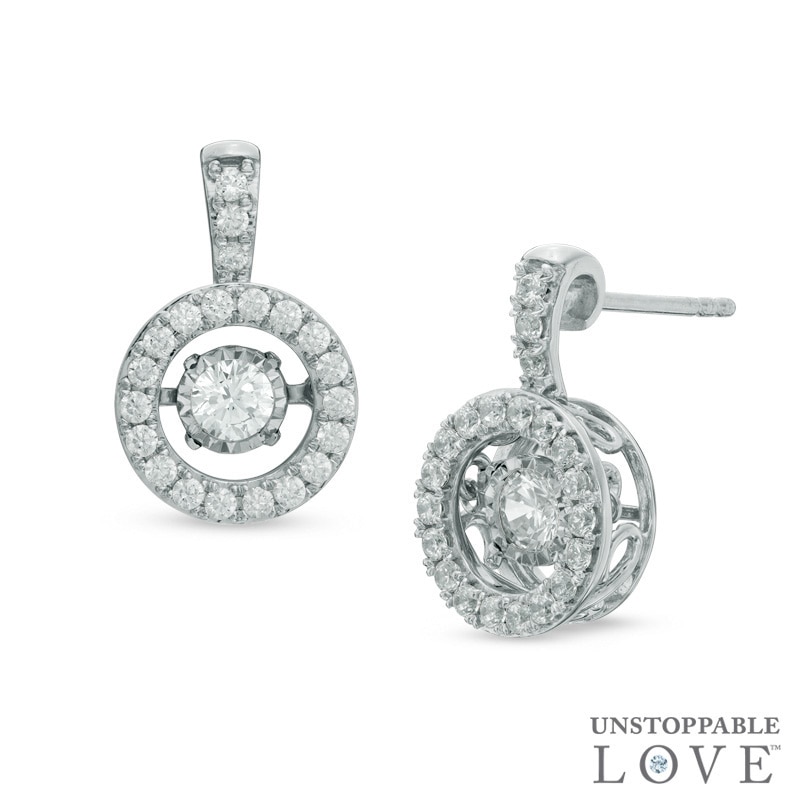 Main Image 1 of 1 CT. T.W. Diamond Circular Stud Earrings in 14K White Gold
