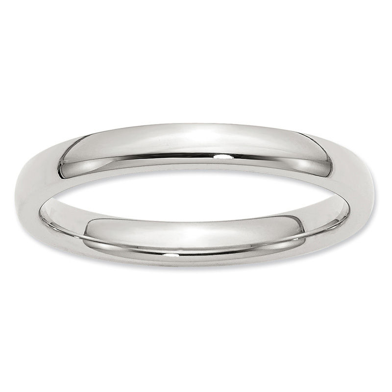 5mm Half Round Wedding Band in Sterling Silver