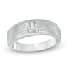 Thumbnail Image 1 of 1/20 CT. T.W. Diamond Wedding Band in Sterling Silver