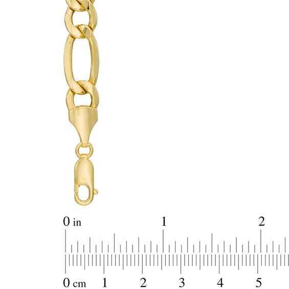 9.9mm Light Figaro Chain Bracelet in 10K Gold - 9.0"