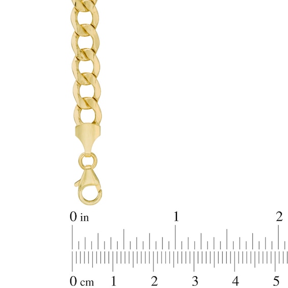 Men's 7.0mm Curb Chain Necklace in Hollow 14K Gold