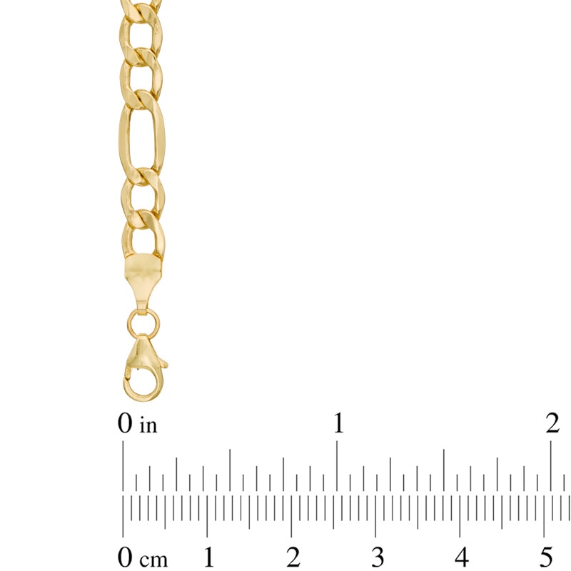Main Image 2 of Men's 5.8mm Figaro Chain Necklace in Hollow 14K Gold - 24"