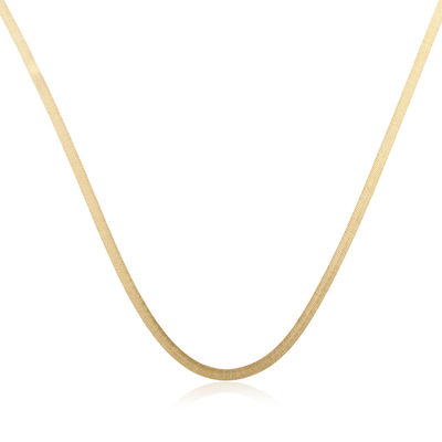 Herringbone Chain Necklace in 14K Gold 