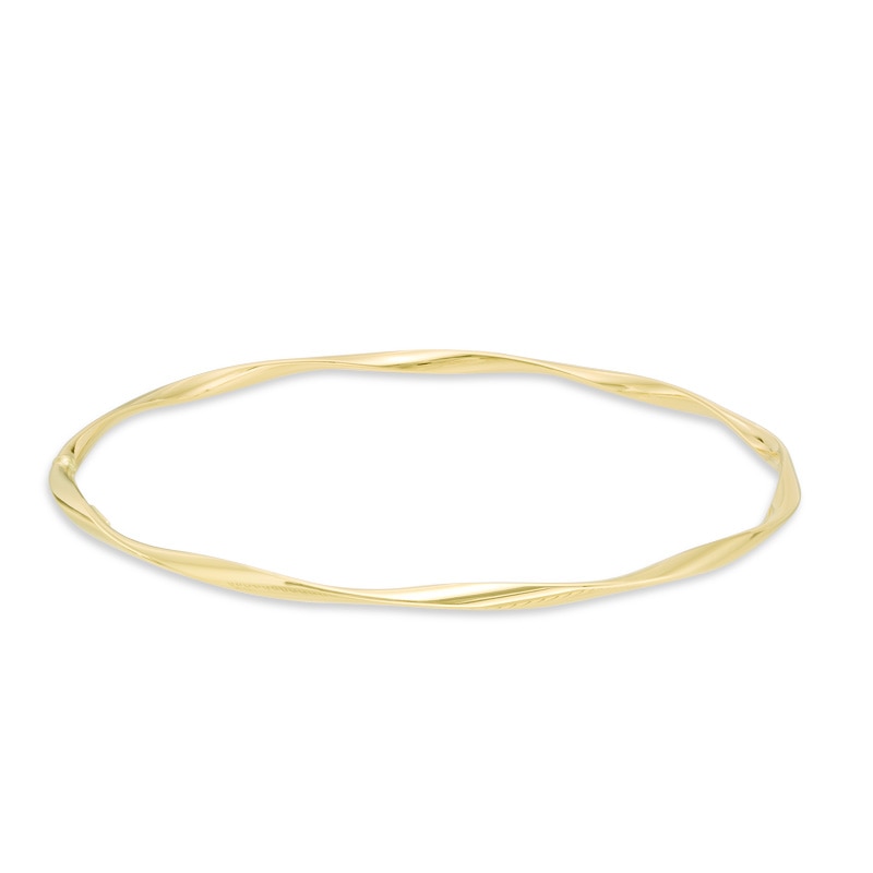 14K Gold Twist Bracelet Bangle