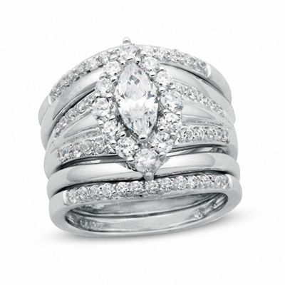 7.1 Carat Lab Diamond Engagement Ring Marquise & Baguette Cut Wedding 925 Silver 