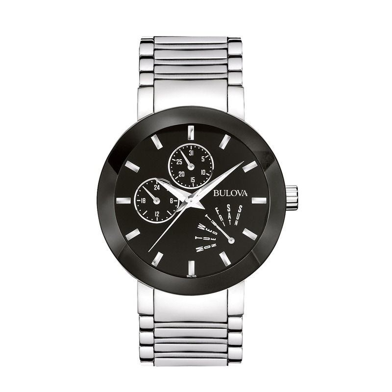 Men's Bulova Modern Chronograph Watch with Black Dial (Model: 96C105)