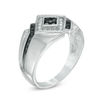 Thumbnail Image 1 of Men's 1/2 CT. T.W. Enhanced Black and White Diamond Ring in 10K White Gold