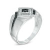 Thumbnail Image 2 of Men's 1/2 CT. T.W. Enhanced Black and White Diamond Ring in 10K White Gold