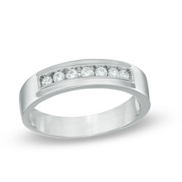 1/4 CT. T.W. Diamond Wedding Band in 10K White Gold