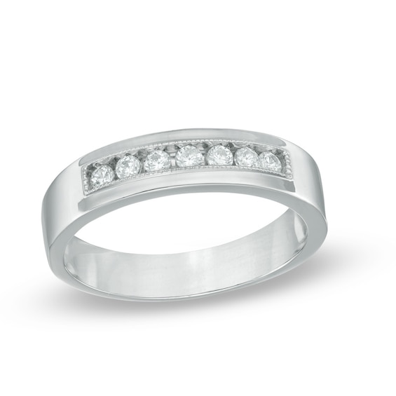 1/4 CT. T.w. Diamond Wedding Band in 10K White Gold