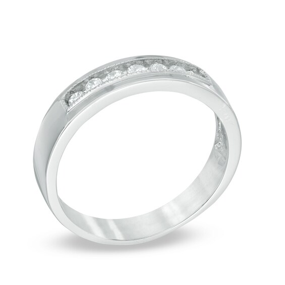 1/4 CT. T.w. Diamond Wedding Band in 10K White Gold