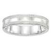 Thumbnail Image 0 of Ladies' 5.0mm Comfort Fit Beaded Wedding Band in Sterling Silver