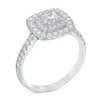 Thumbnail Image 2 of 1 CT. T.W. Diamond Double Square Frame Engagement Ring in 14K White Gold