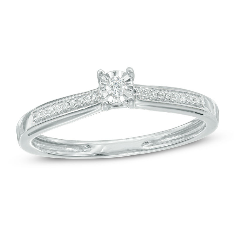Diamond Accent Promise Ring in 10K White Gold Zales