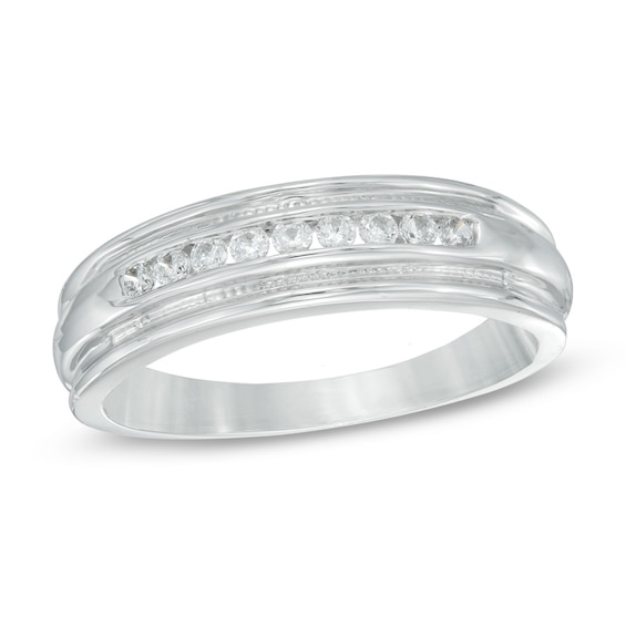 1/4 CT. T.w. Diamond Wedding Band in 10K White Gold