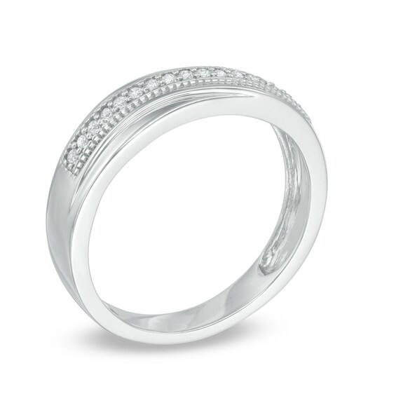 1/6 CT. T.w. Diamond Wedding Band in 10K White Gold