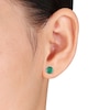 Thumbnail Image 2 of 6.0mm Emerald Stud Earrings in 10K Gold