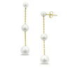Thumbnail Image 1 of 6.0-6.5mm Freshwater Cultured Pearl Triple Drop Earrings in 10K Gold