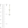 Thumbnail Image 2 of 6.0-6.5mm Freshwater Cultured Pearl Triple Drop Earrings in 10K Gold