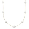 Thumbnail Image 0 of 7.0-7.5mm Freshwater Cultured Pearl Station Necklace in 14K Gold